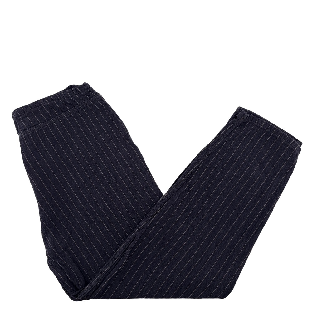 Imogene and Willie Pinstripe Trousers Mens Medium Navy Blue Drawstring Pants